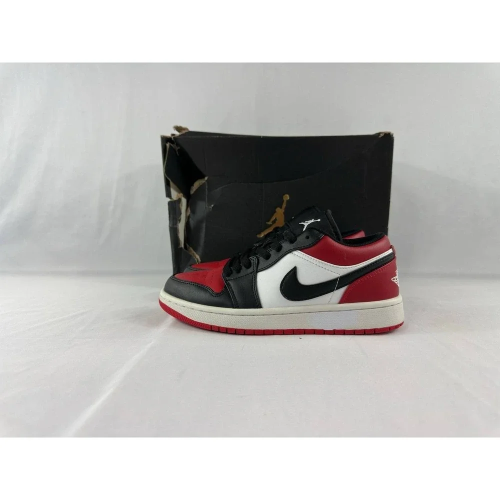 Nike Air Jordan 1 Low 'Bred Toe' 553558-612 Men's Size 7